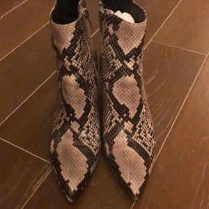 Marc Fisher snakeskin bootie